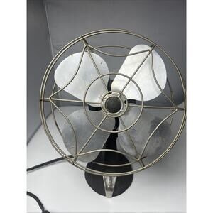Vintage ESKIMO 1100J 9" spider Web Cage Electric Desk Fan Works